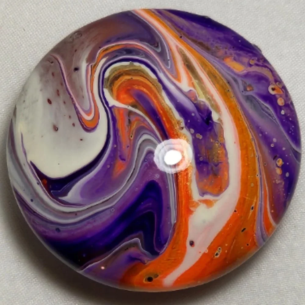 Hand Crafted Wooden Painted Knobs Cabinet Door Pulls Acrylic Resin Kitchen Decor